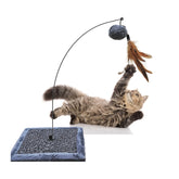 The Furr Company Premium Interactive Plush teaser toy with soft ball